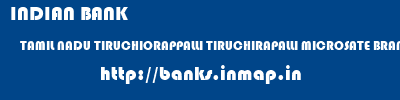 INDIAN BANK  TAMIL NADU TIRUCHIORAPPALLI TIRUCHIRAPALLI MICROSATE BRANCH, TRICHY  banks information 